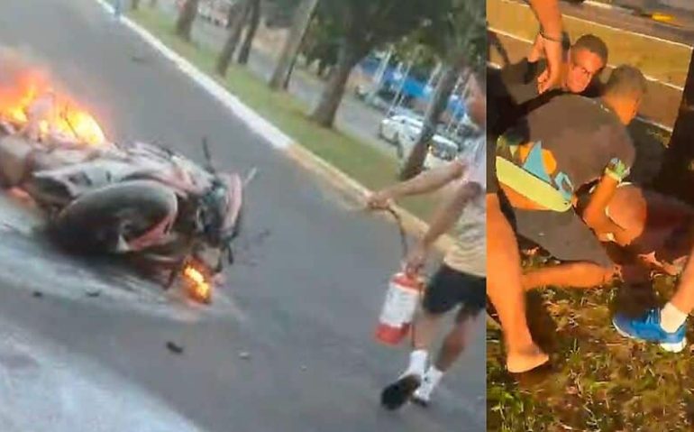 SOLDADO SOCORRE VÍTIMAS DE ACIDENTE EM CAMPO GRANDE