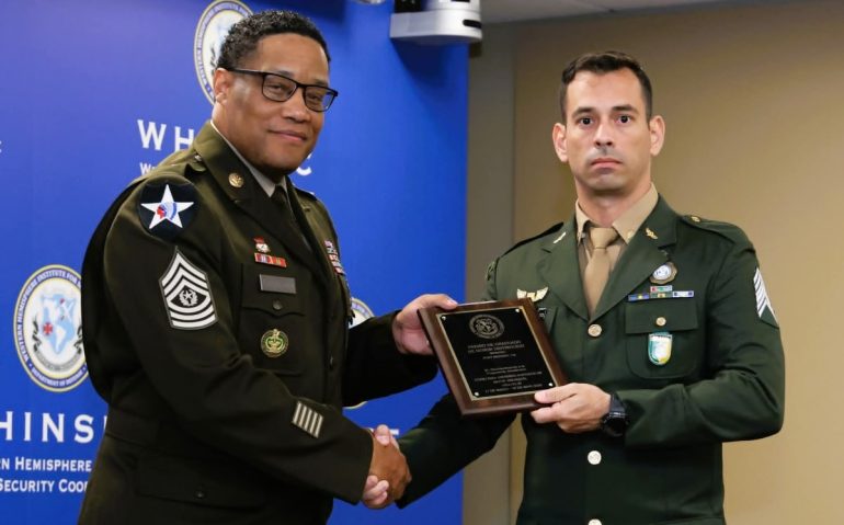 Mateus Machado Tavares Duarte foi o primeiro colocado em curso de adjunto de comando nos EUA