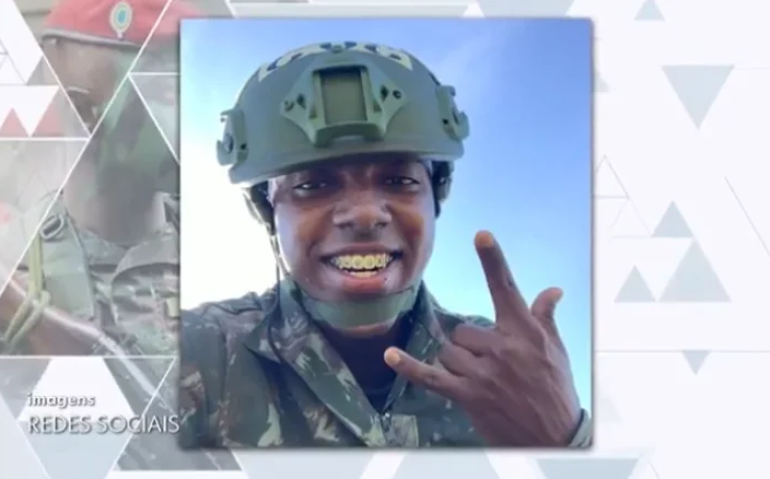 Soldado Wenderson Nunes Otávio , morto no 26 BTL PQDT --  Foto: Reprodução/TV Globo