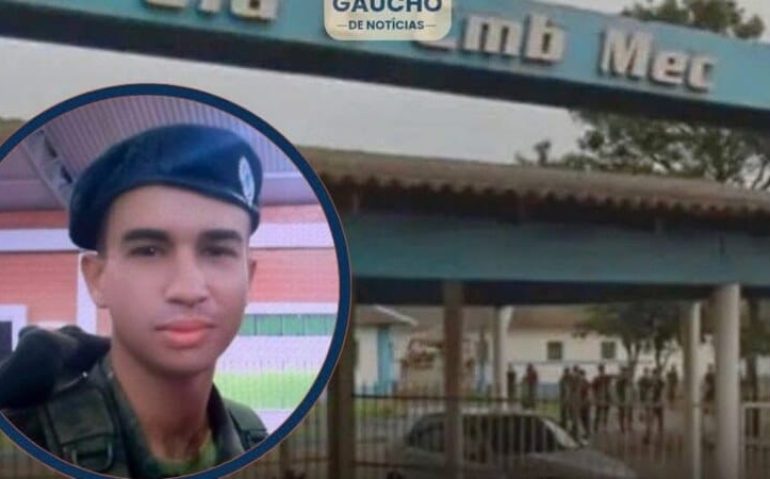 Soldado recruta morto na Cia Eng em Sâo Borja