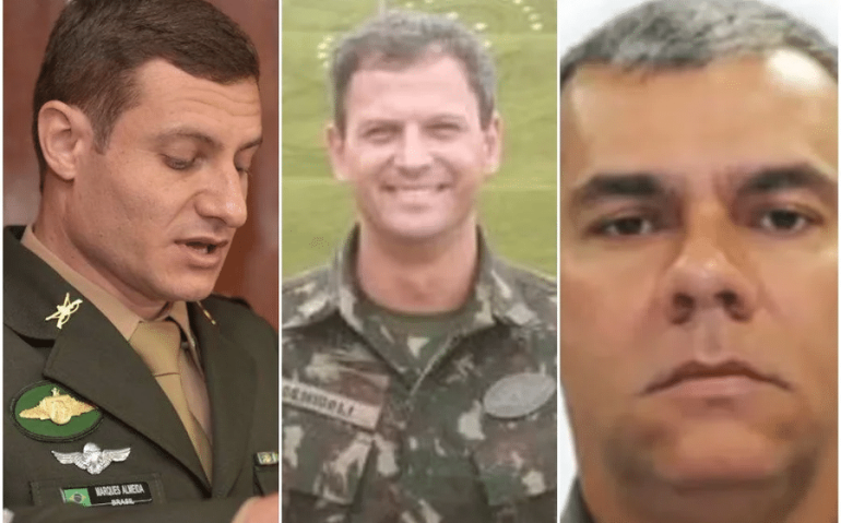 O tenente-coronel Guilherme Marques de Almeida, o subtenente Giancarlo Rodrigues e o major da reserva Ângelo Denicoli foram presos nesta sexta (10)