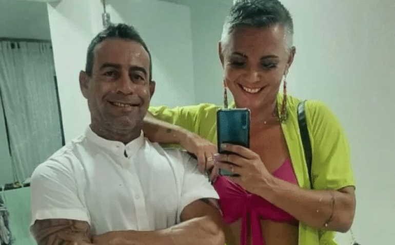Suboficial da Marinha Fábio Dantas Soares e a esposa (Reprodução redes sociais)