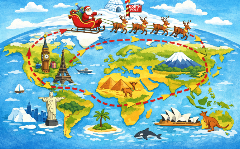 Trajeto do Papai Noel