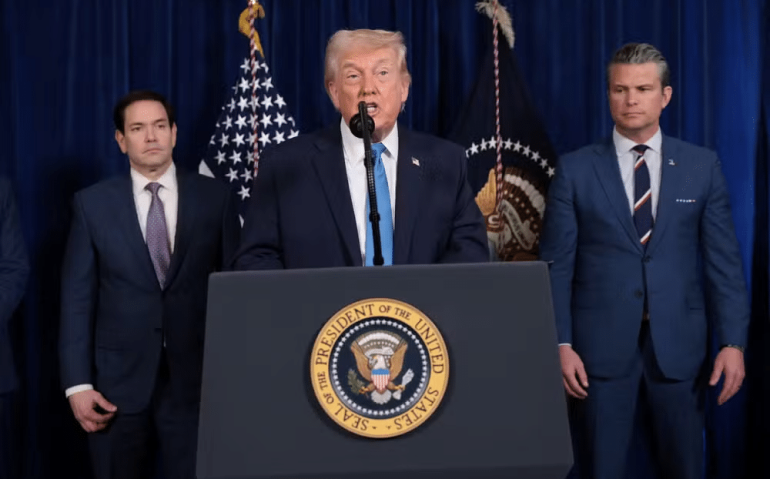 Trump fala sobre ataque à Venezuela — Foto: Reuters/Jonathan Ernst