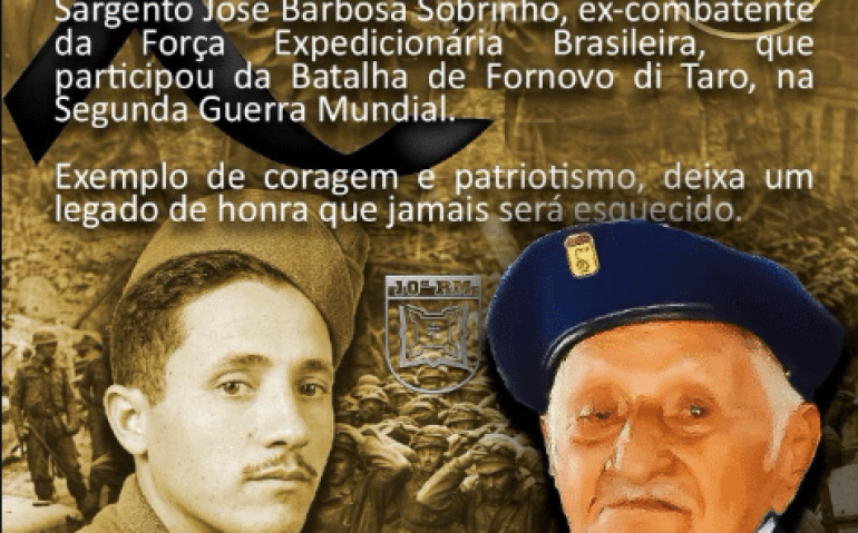 O sargento José Barbosa Sobrinho, ex-combatente da Força Expedicionária Brasileira (FEB), morreu nesta quarta-feira (15), aos 108 anos (Reprodução: Instagram da 10ª RM)