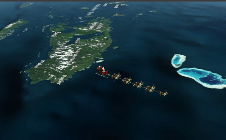 Site do Norad mostra localização do Papai Noel em tempo real • Reprodução