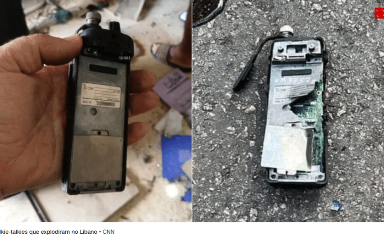 Walkie-talkies explodidos no Líbano