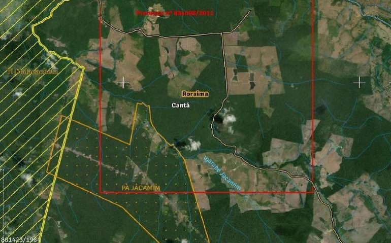 Documento do GSI detalha área aprovada para exploração de diamantes na fronteira com a Guiana e inclui assentamento de reforma agrária do Incra - Reprodução