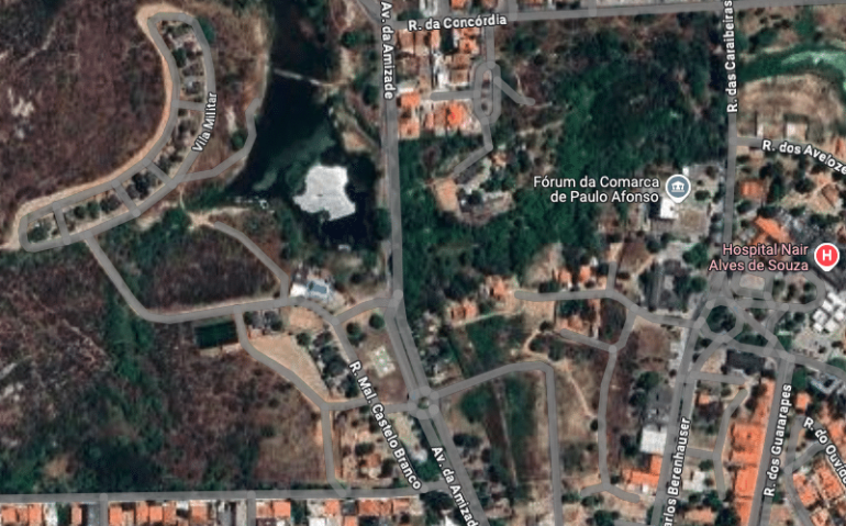 Região onde o Hospital Regional de Paulo Afonso deve ser construído | Foto: Reprodução / Google Street View
