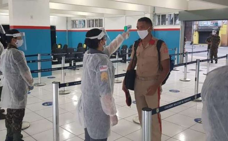 O Colégio Militar de Manaus retomou as atividades, mas seguindo protocolo de controle da pandemia
(foto: Colégio Militar/Divulgação )
