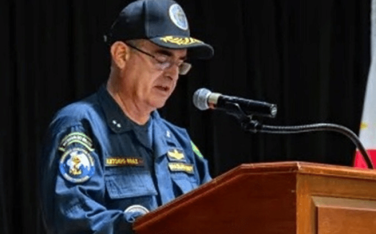 O contra-almirante Antonio Braz de Souza assumiu o comando da CTF 151, força-tarefa internacional que combate piratas no Mar Vermelho - (crédito: Divulgação/Marinha)
