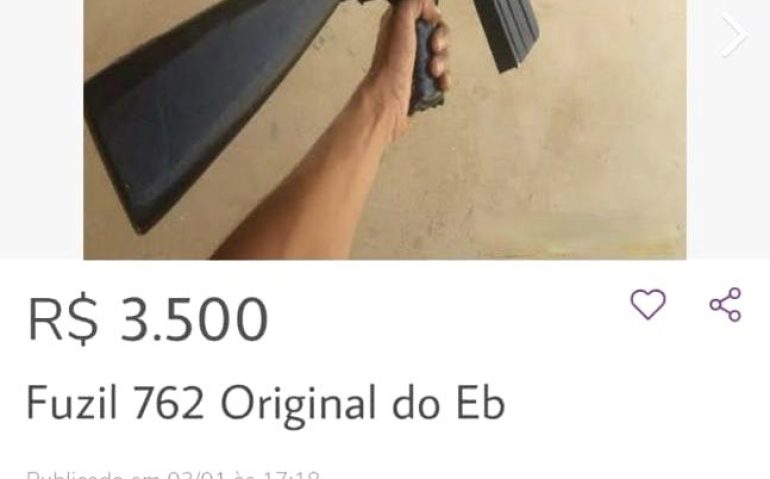 fuzil roubado a venda na OLX