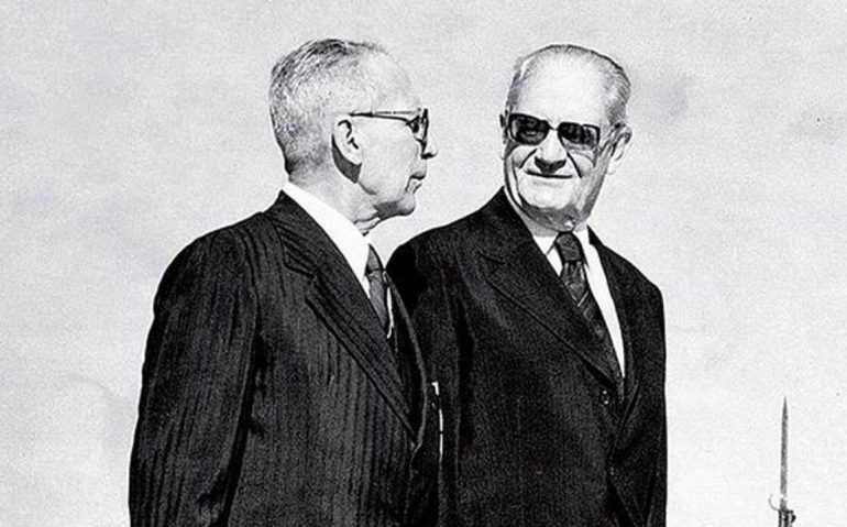 general_Golbery do Couto e silva ao lado de Ernesto Geisel