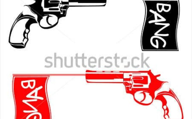 gun-shoots-a-flag-bang-vector-illustration_126419885