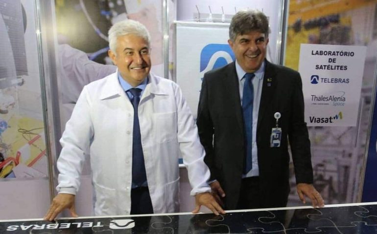 O Ministro da Ciência, Tecnologia, Inovações e Comunicações, Marcos Pontes, ao lado de Waldemar Gonçalves Ortunho Junior, presidente da Telebras e um dos indicados para a diretoria da ANPD Foto: Fabio Rodrigues Pozzebom/Agência Brasil