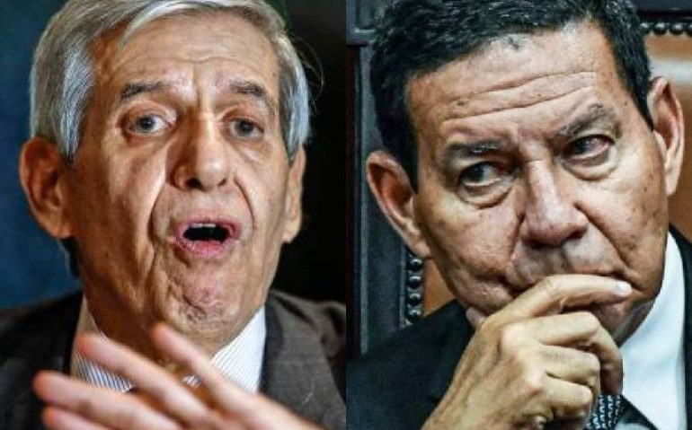 O general Hamilton Mourão, vice-presidente da República, ganhou 558 mil novos seguidores no Twitter e no Instagram desde o dia 1º de março Dida Sampaio/Mateus Bonomi/Reprodução