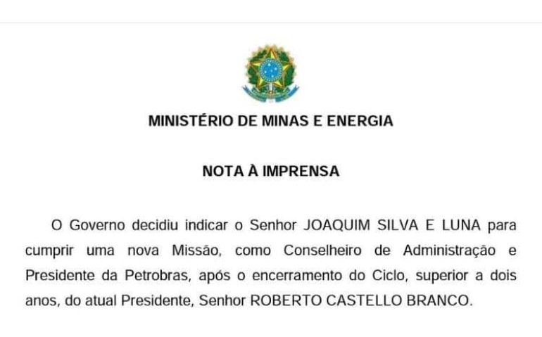 nomeação petrobás