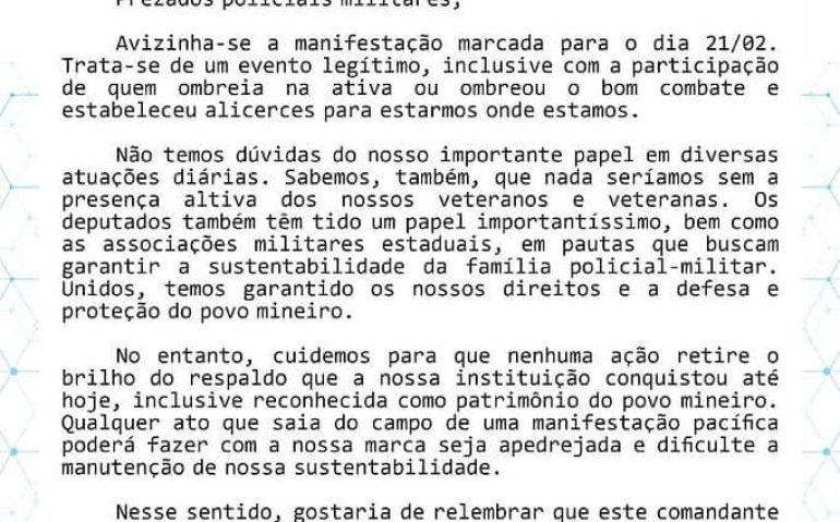 nota comandante pm mg