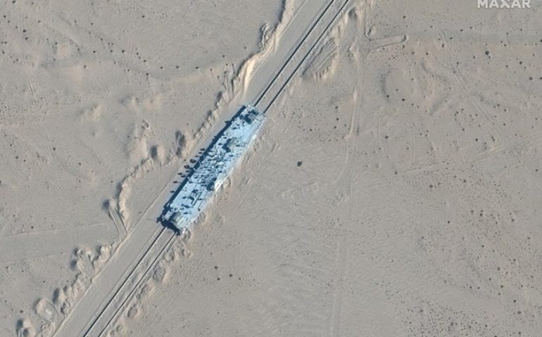 Muitas armas chinesas foram projetadas para neutralizar principais navios americanos em caso de conflito regional, segundo o Pentágono
HANDOUT / Satellite image ©2021 Maxar Tech/AFP