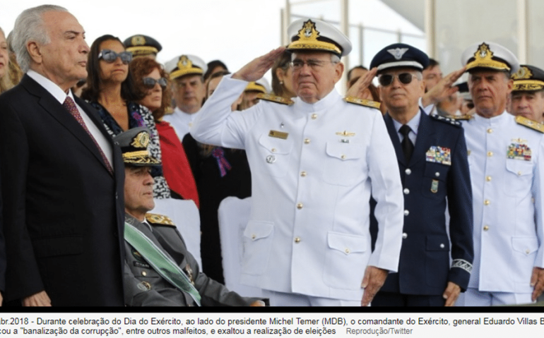temer e villas bôas Dia do Exército