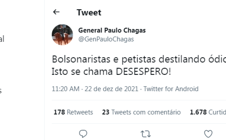 tweet general Paulo Chagas